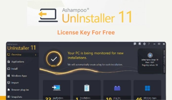 Ashampoo UnInstaller 11 License Key Free For 1 Year (2023)
