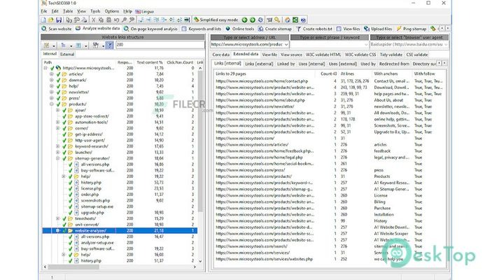 MicroSys A1 TechSEO360 1.1.4 (Update 10) Free Download