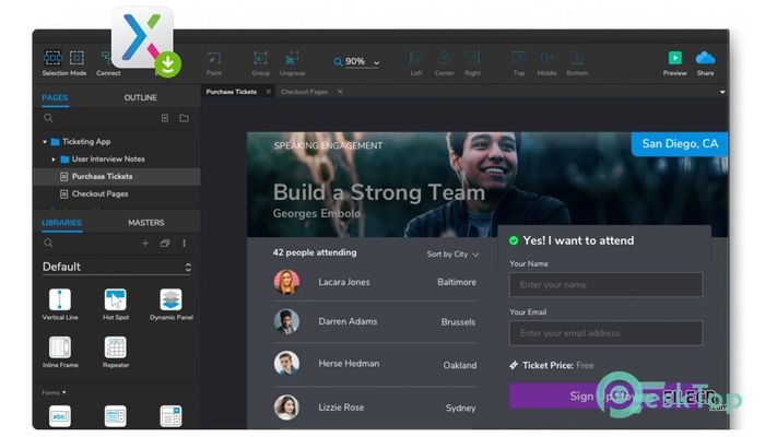 Axure RP 9.0.0.3727 Pro / Team / Enterprise Free Download