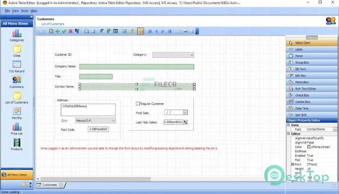 DB Software Laboratory Active Table Editor 5.3.4.19 Download