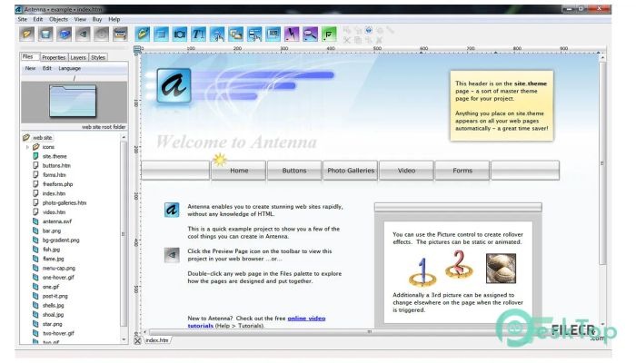 Antenna Web Design Studio 7.3 Free Download Latest Version