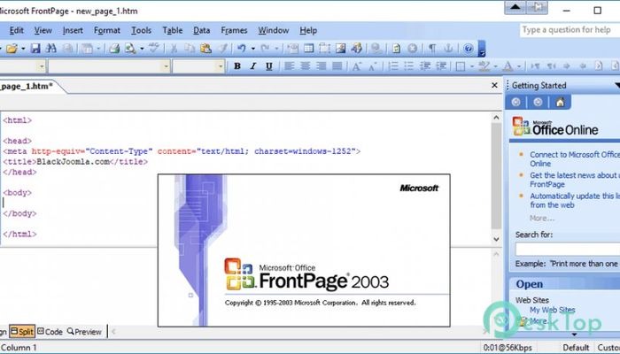 Microsoft Office FrontPage 2003 Free Download Latest Virsion