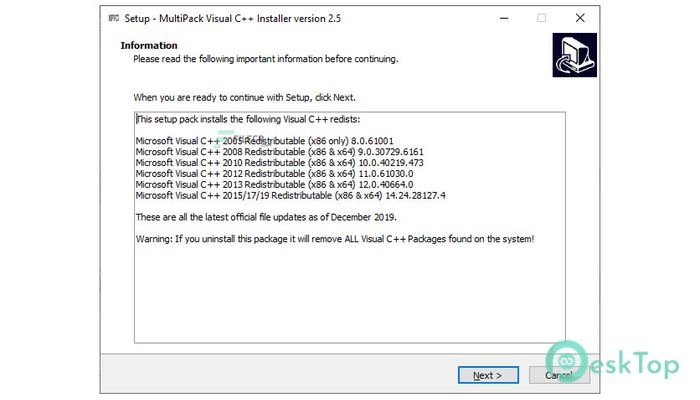 MultiPack Visual C++ Installer 3.0 Free Download For All Windows