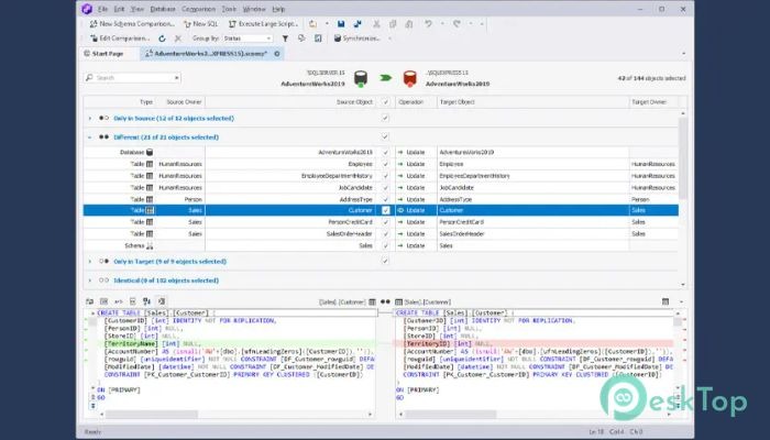 dbForge Schema Compare for SQL Server 5.3.29 Free Download