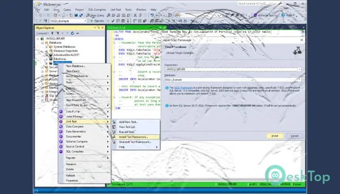 dbForge Unit Test for SQL Server 1.8.17 Free Download Latest