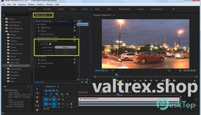 Neat Video Pro for Premiere Pro 5.3 for Adobe Premiere Download